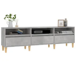 Berkfield TV Cabinet Concrete Grey 150x30x44.5 cm Engineered Wood