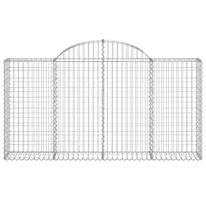 Berkfield Arched Gabion Baskets 6 pcs 200x30x100/120 cm Galvanised Iron