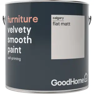 GoodHome Calgary Flat matt Furniture paint, 2L