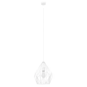 GoodHome Phobeto Matt White Pendant ceiling light, (Dia)310mm