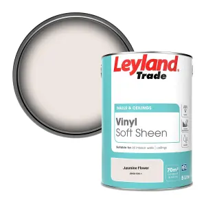 Leyland Trade Vinyl Soft Sheen Walls & Ceilings Emulsion Paint Jasmine Flower (PPG1194-1) - 5L