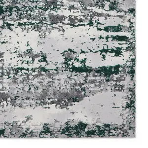 Green Modern Abstract Easy To Clean Dining Room Bedroom & Living Room Rug-120cm X 170cm