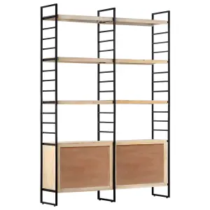 Berkfield 4-Tier Bookcase 124x30x180 cm Solid Mango Wood