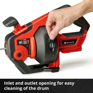 Einhell Cordless Drain Cleaner 18V Coil Pipe Cleaner Power X-Change TE-DA 18/760 Li Solo - Body Only