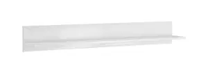 Sleek Tulsa 02 Wall Shelf 1800mm in White Gloss - Modern Elegance for Minimalist Interiors H220mm D230mm