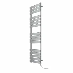 Rinse Bathrooms Electric Flat Panel Heated Towel Rail Chrome Bathroom Ladder Radiator Warmer 1600x600mm 800W