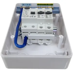 A1electrics 2 Way Garage Consumer Unit 63 Amp 30mA RCD with 6A and 32A MCBs