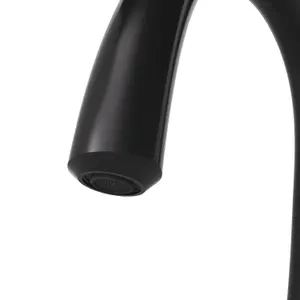 GoodHome Edulis Black Graphite effect Kitchen Side lever Tap