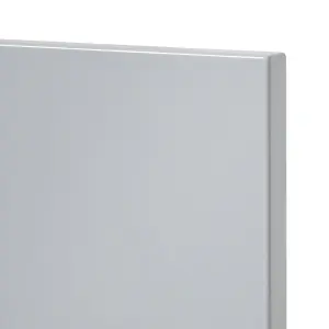 GoodHome Alisma High gloss grey Slab Tall larder Cabinet door (W)600mm (H)1181mm (T)18mm