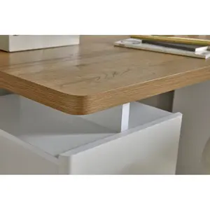 Ercie Desk White/Riviera Oak