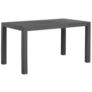 Garden Table Synthetic Material Graphite Grey FOSSANO