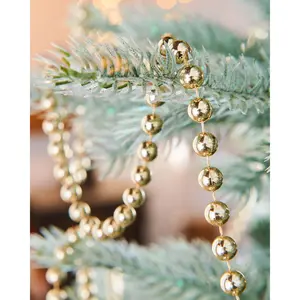 Christmas Tree Beaded Garland Bauble Gold