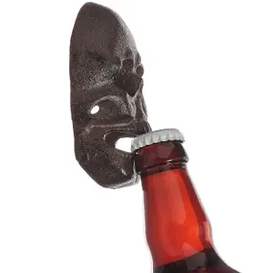 CKB Ltd Cast Iron Wall Mountable SKULL BOTTLE OPENER