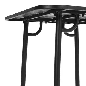 80cm W Square Outdoor Metal Garden Table with Anti-Rust Coating Design