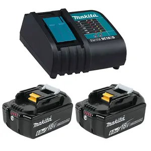 X2 Genuine Makita 18V 6.0Ah LXT Lithium Battery BL1860 + DC18SD 240v Charger