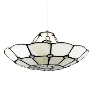 ValueLights Tiffany Style Traditional White Pendant Light Shade