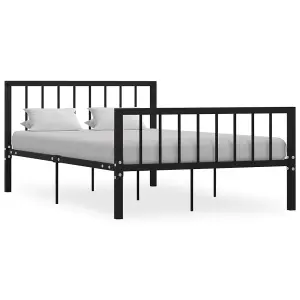 Berkfield Bed Frame Black Metal 120x200 cm