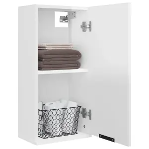 Berkfield Wall-mounted Bathroom Cabinet High Gloss White 32x20x67 cm