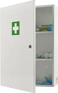 Medical 2 Cabinet Wall Mounted Extra Large Capacity Child Proof Lock