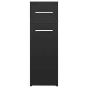 Berkfield Apothecary Cabinet Black 20x45.5x60 cm Engineered Wood