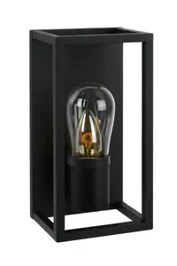 Lucide Carlyn Modern Wall Light Bathroom - 1xE14 - IP54 - Black