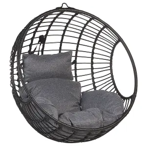 Hanging Chair ASPIO PE Rattan Black