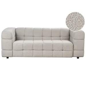 3 Seater Boucle Sofa Grey MULLOLA