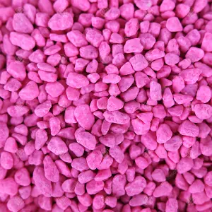 1kg Fluroescent Magenta Coloured Plant Pot Garden Gravel - Premium Garden Stones for Decoration