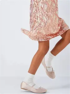 John Lewis Kids' Sequin Party Dress, Rose Gold/Multi