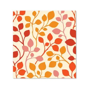 Colorful Autumn Leaves Premium Glass Kitchen Splashback W900mm x H650mm