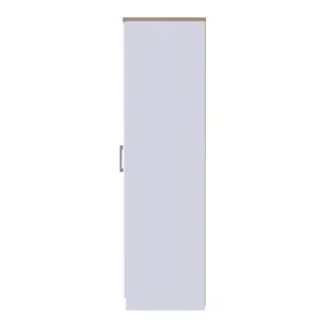 Kent Ready assembled Traditional Matt white & oak Large Double Wardrobe (H)1825mm (W)740mm (D)530mm