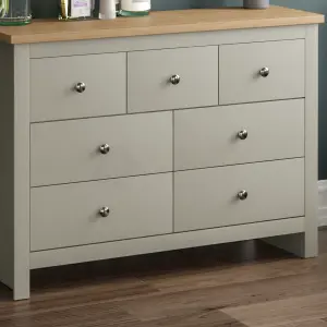 Vida Designs Arlington Grey 4+3 Drawer Chest (H)810mm (W)1115mm (D)350mm