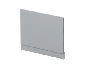 750mm Straight Reversible Bath End Panel & Plinth - Satin Grey