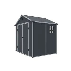 Airevale 8X6 Plastic Apex Shed Light Grey Dark Grey