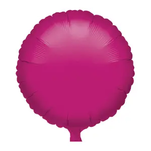 Amscan 18 Inch Plain Circular Foil Balloon Fuchsia (One Size)