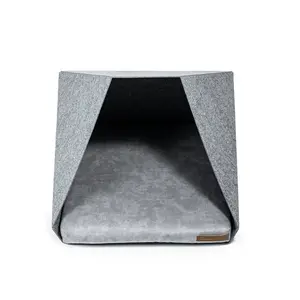 Polyester Pet Bed Light Grey/Grey