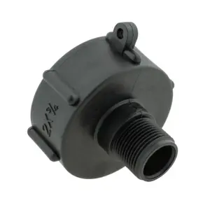 IBC 2 Inch S60X6 Cap with 3/4 Inch BSP Click Lock Valve WL and PTFE Tape Leak Proof Durable Kit