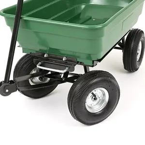 Garden Trolley Cart with Tipping Trailer Max Load 250kg