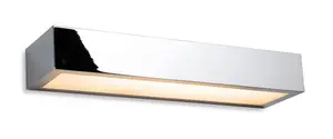 Luminosa Zulu Bathroom Down Light LED Wall Light - 300mm Chrome with Opal Glass Diffuser IP44