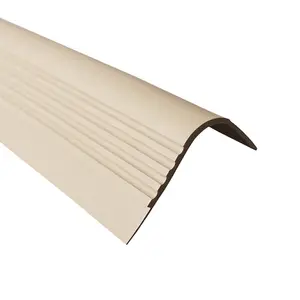 Stair anti slip nosing rubber angle step edge PVC RDT 90cm beige