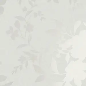 Laura Ashley Westbourne Silver Floral Smooth Wallpaper Sample