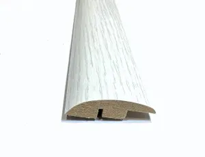 Laminate Wood Flooring MDF Ramp Edge Threshold Trim 2.4m Length Strip - Miami White Oak