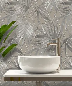 Paradise Palm luxury heavyweight wallpaper - Taupe