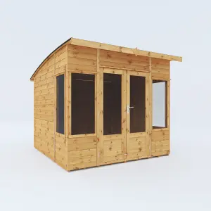 Mercia Helios 8x8 ft with Double door & 4 windows Curved Wooden Summer house