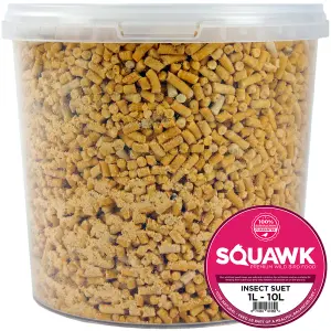 10L SQUAWK Insect Suet Pellets - Quality High Energy Garden Wild Bird Feed