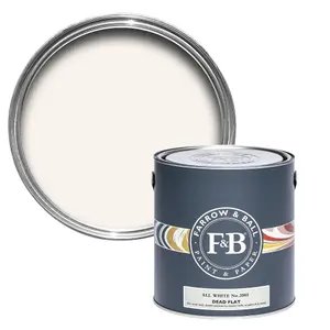 Farrow & Ball Dead Flat Mixed Colour 2005 All White 2.5 Litre