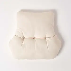 Homescapes Cream Cotton Back Support Cushion