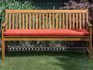 Garden Bench with Cushion VIVARA Certified Acacia Wood Dark Red