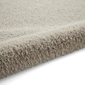 Silver Shaggy Washable Plain Modern Rug For Living Room Bedroom & Dining Room-80cm X 150cm