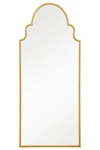 MirrorOutlet The Arcus Gold Arched Leaner Wall Garden Mirror 200 x 85CM